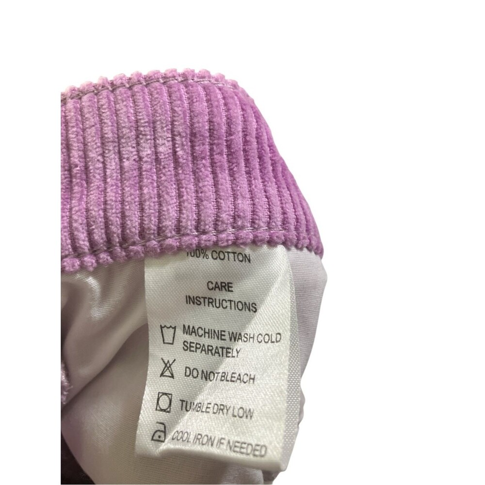 Parallel Trouser Cord Lilac Size M Pop of Color Purple Corduroy Spring Summer - Picture 9 of 12
